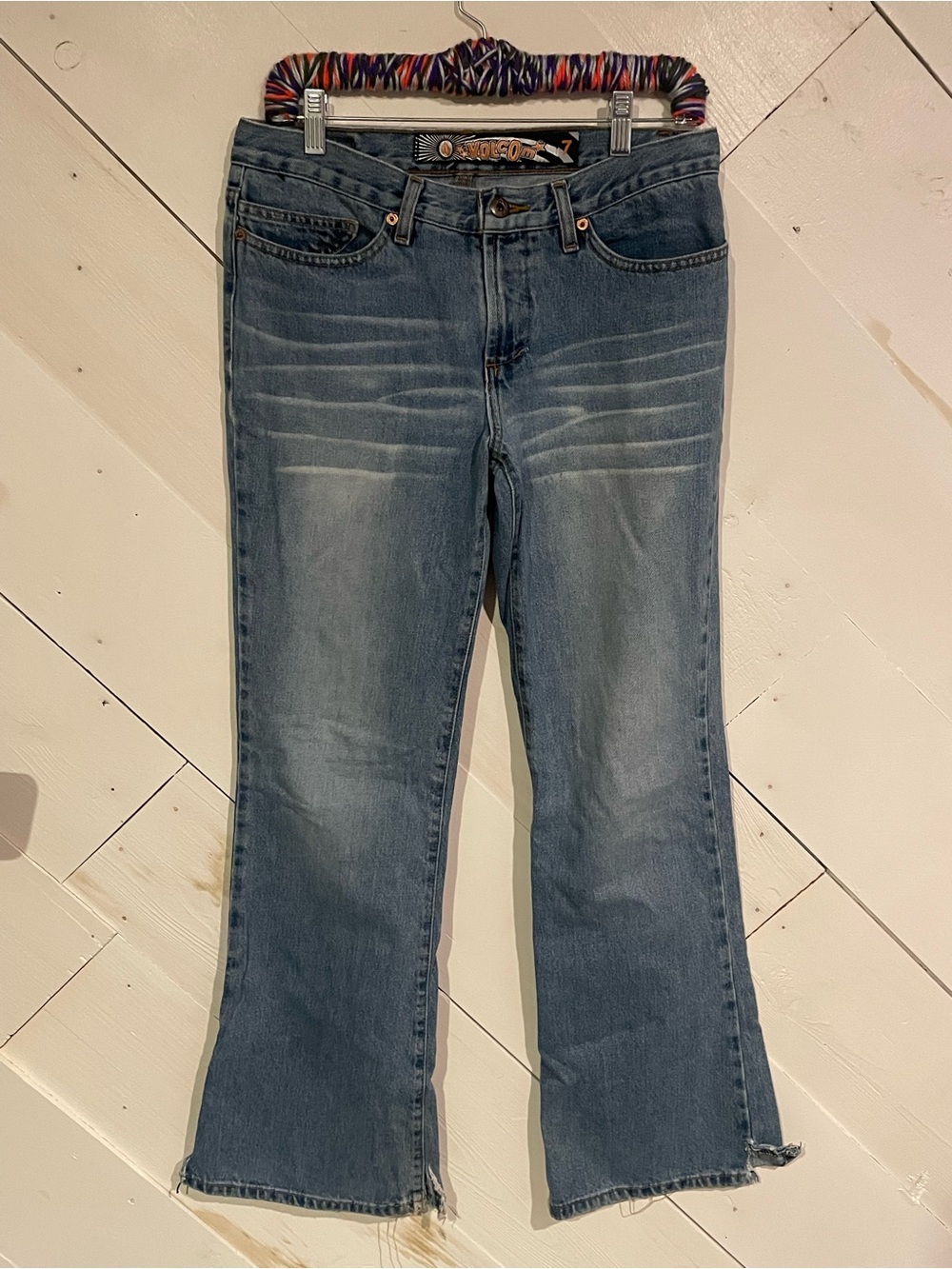 Volcom Vintage flare Women's Blue Denim Jeans - Classic Faded flare Leg
